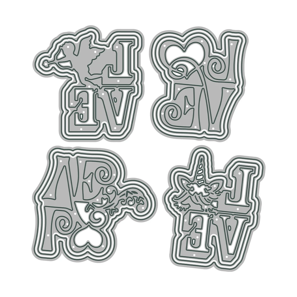 MangoCraft Hearts Love Вырубные штампы День святого Валентина DIY Товары для скрапбукинга