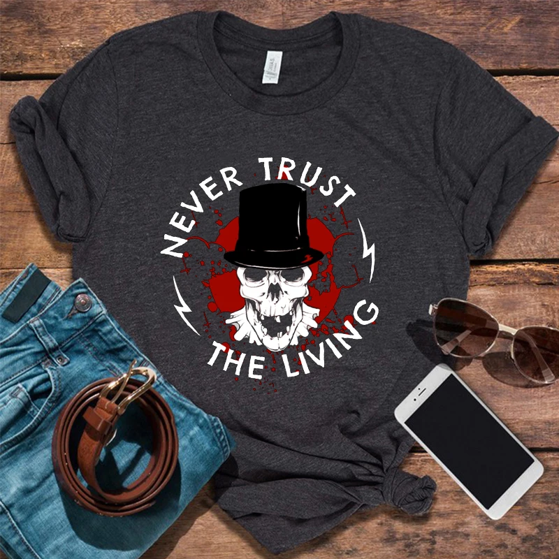 

Never Trust Clothes BeetleJuice Tshirts Women Vintage Tops BeetleJuice Shirts Harajuku Women Clothing Tee Casual L