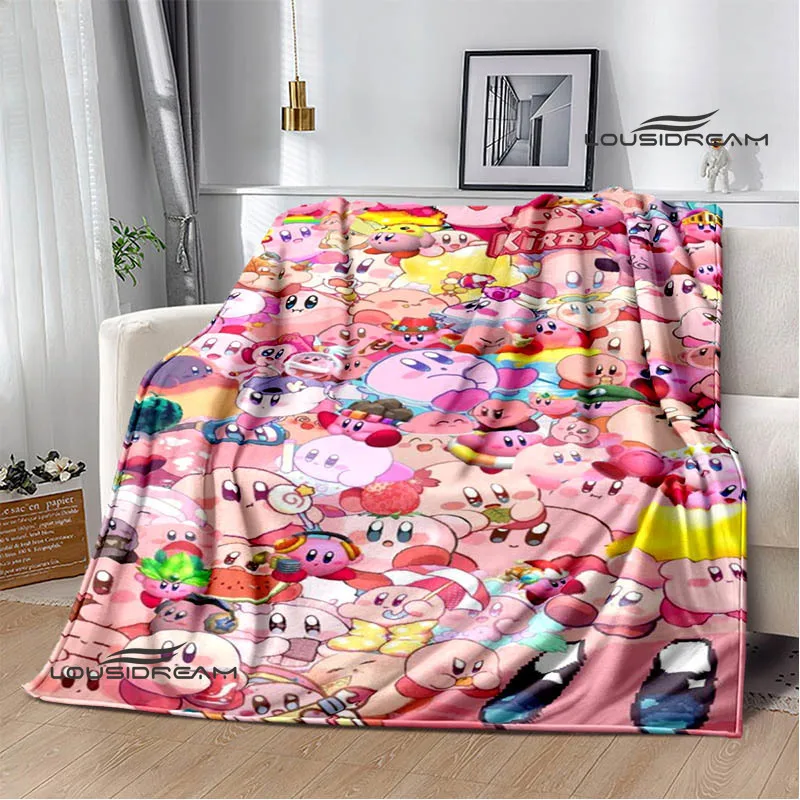 Мультяшное одеяло K-kirby с принтом звезд фланелевые теплые одеяла мягкое и удобное