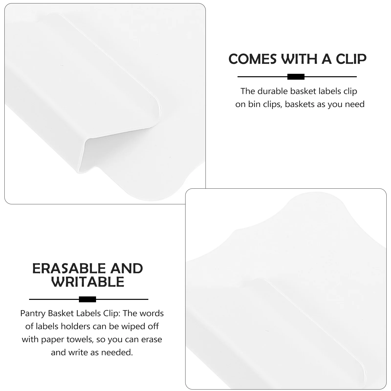 10 Pcs Hanging Label Holder PVC Clips Re-writable Price Blackboard Basket Labels Holders Clip-on Chalkboard Erasable