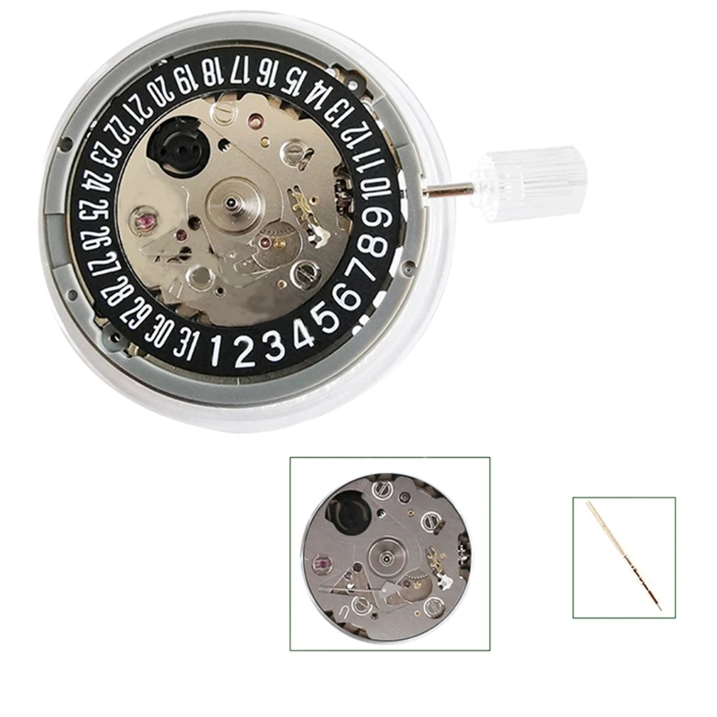 

1Set NH35/NH35A 3-Character Calendar 3-Needle Movement With Lever High-Precision Automatic Mechanical Movement Replacement Parts