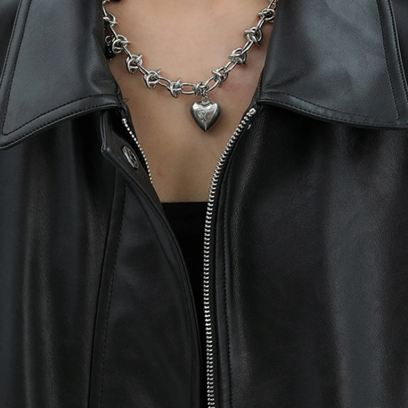 Spring Autumn Oversized Casual Waterproof Black Soft Pu Leather Jacket Women with Drop Shoulder Long Sleeve Fashion 2023