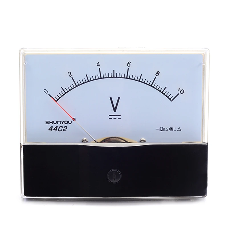 

44C2 10V Analog Vlotmeter Mechanical Header Vlotmeter Square DC Voltage Panel Meter