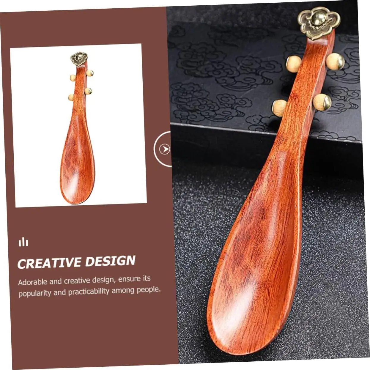 Новинка Ретро черная китайская зернистая ложка чайная KongFu лопата держатель для