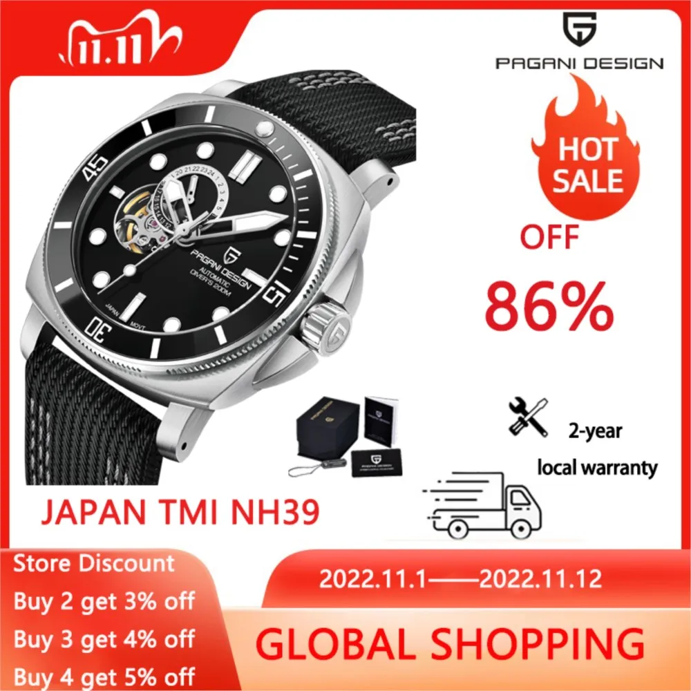 

2022 PAGANI Design New Men's Luxury Automatic Mechanical Watch Top Brand NH35A Sapphire Stainless Steel 200m Waterproof Clock