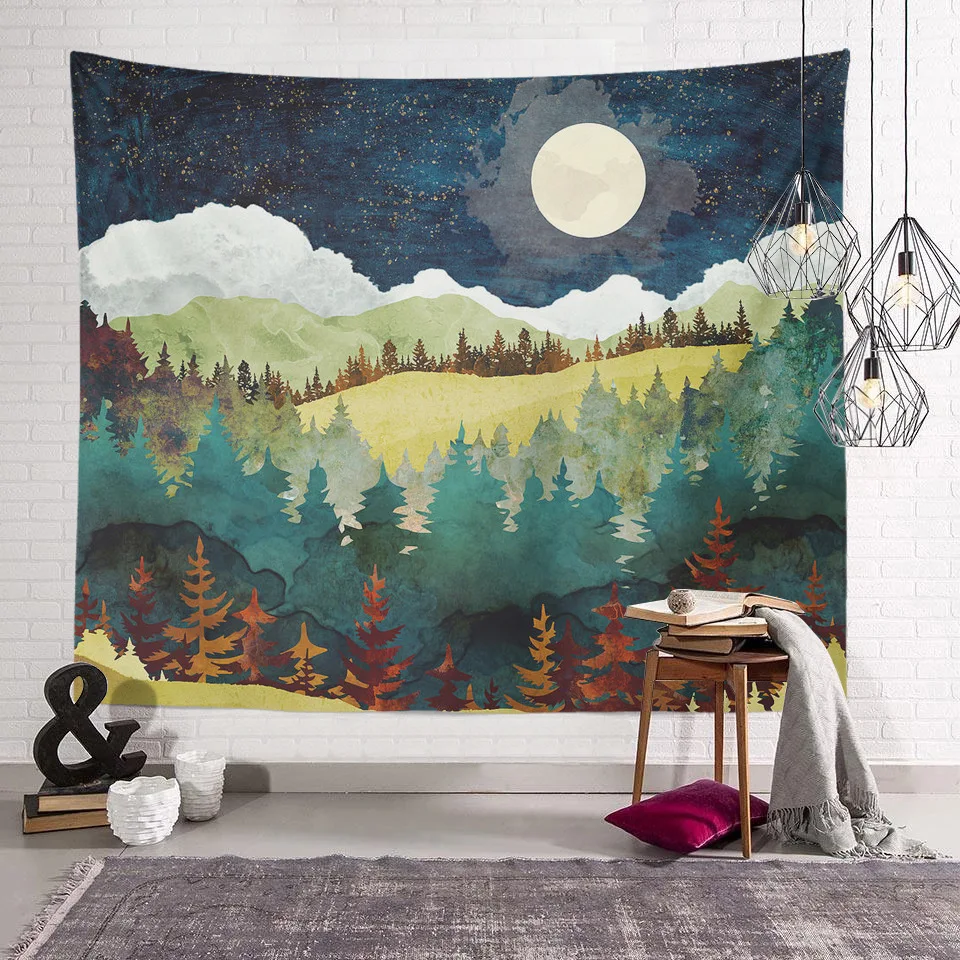

Flannel tapestry Japanese custom background cloth living room ins net red live hanging cloth bedroom decoration cloth Tapestry