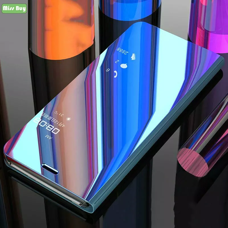 

Mirror Smart View Leather Flip Stand Case For Xiaomi Redmi Note 11 Pro Plus Note 10 Pro Lite 10s Note 9 Pro 5G 9 Pro Max 9T 9S
