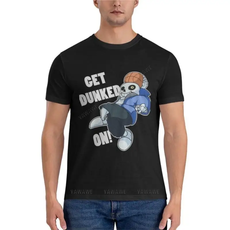 Сказка Анс-Undertale-намокайтесь! Базовая футболка, футболки большого и высокого размера для мужчин, корейская модная Винтажная Футболка