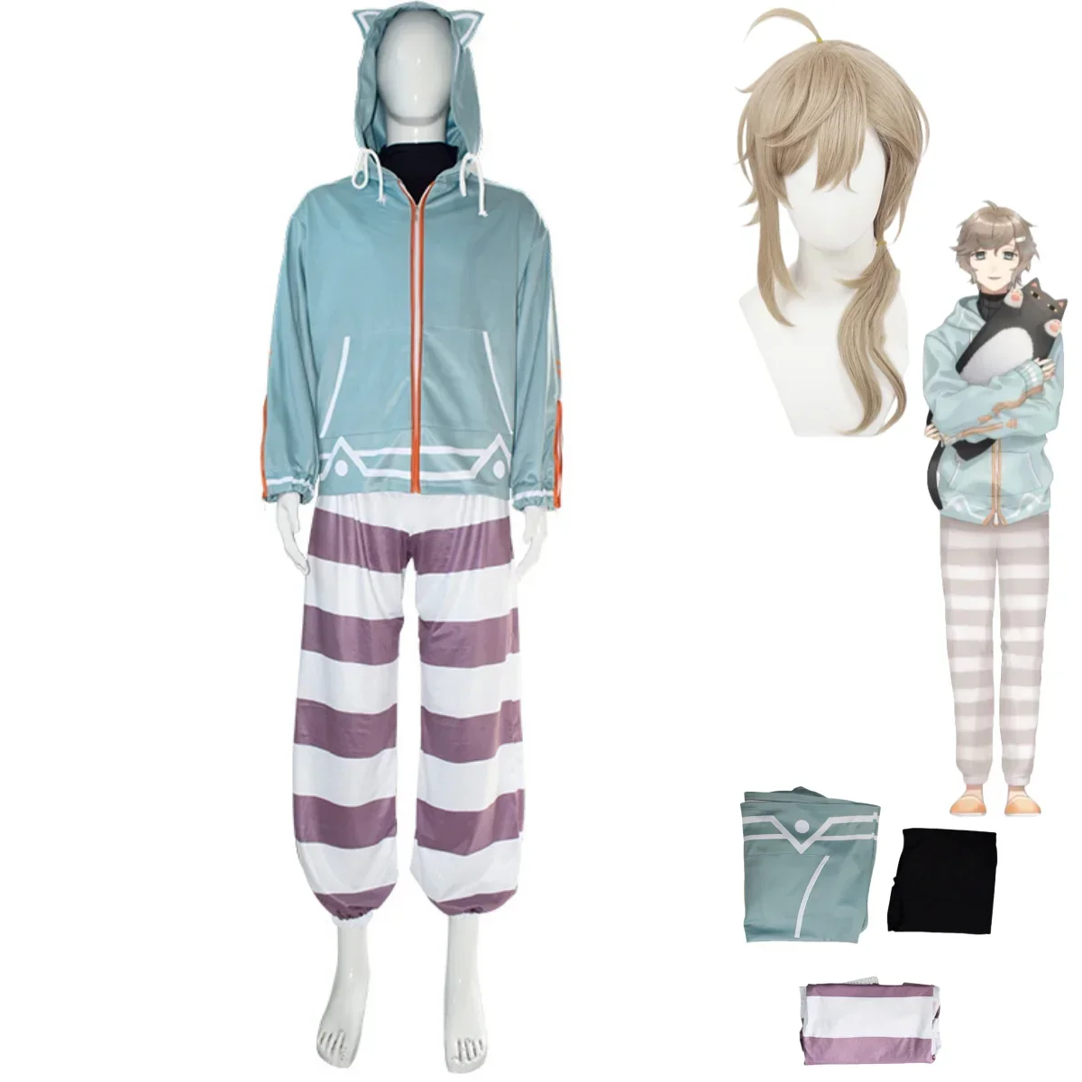 Аниме виртуальный YouTuber Vtuber Kanakana Kanae Knkn Косплей Костюм для геймеров нейьянжи