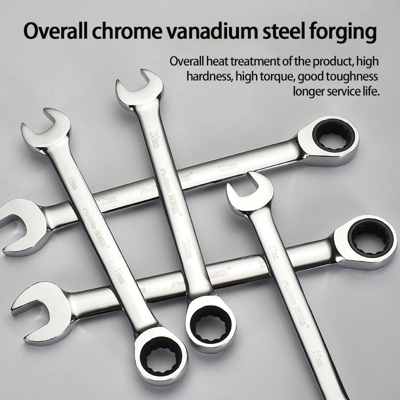 

Ratchet Combination Metric Wrench Tooth Gear Ring Torque and Socket Wrench Nut Tools for Repair A Set of Wrench