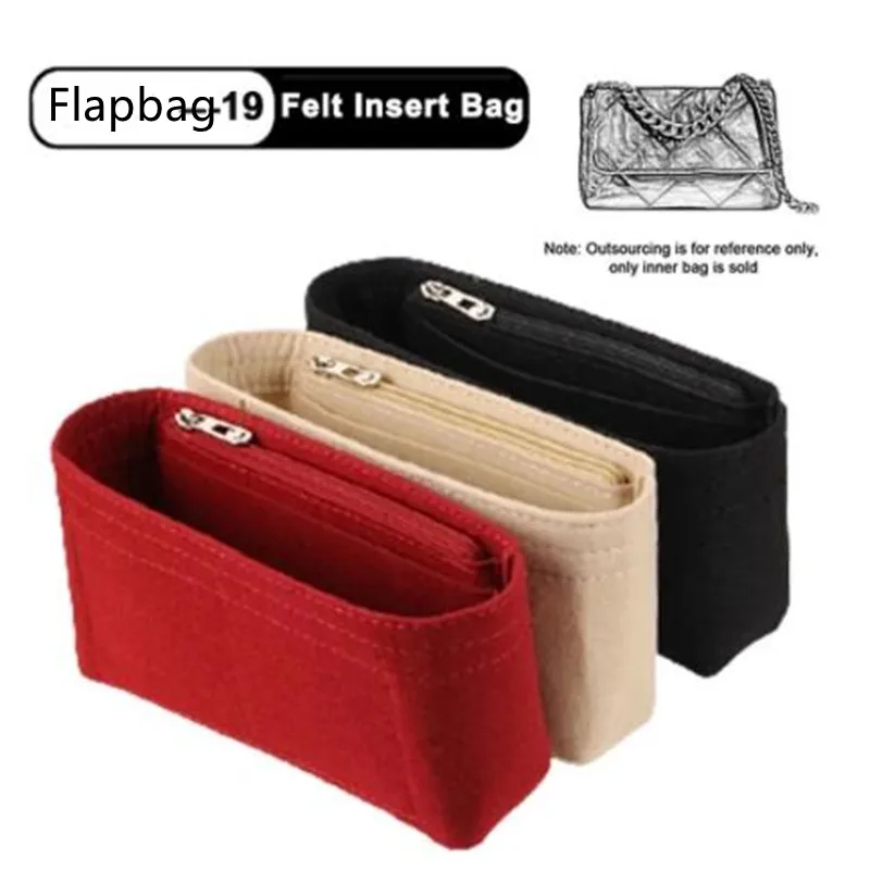 

For flapbag19 Flap Handbag Felt Cloth Insert Bag Organizer Makeup Handbag Organizer Travel Inner Purse Cosmetic Bags