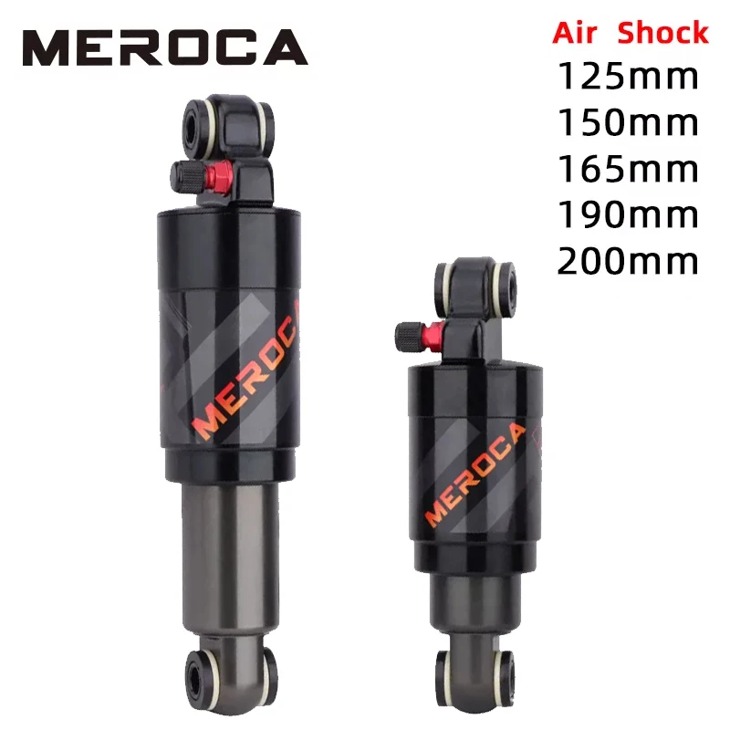 

MEROCA Mountain Bike Air Shock Absorber 125/150/165/190/200mm Scooter Alloy MTB Folding Bicycle Rear Shock Cycling Parts