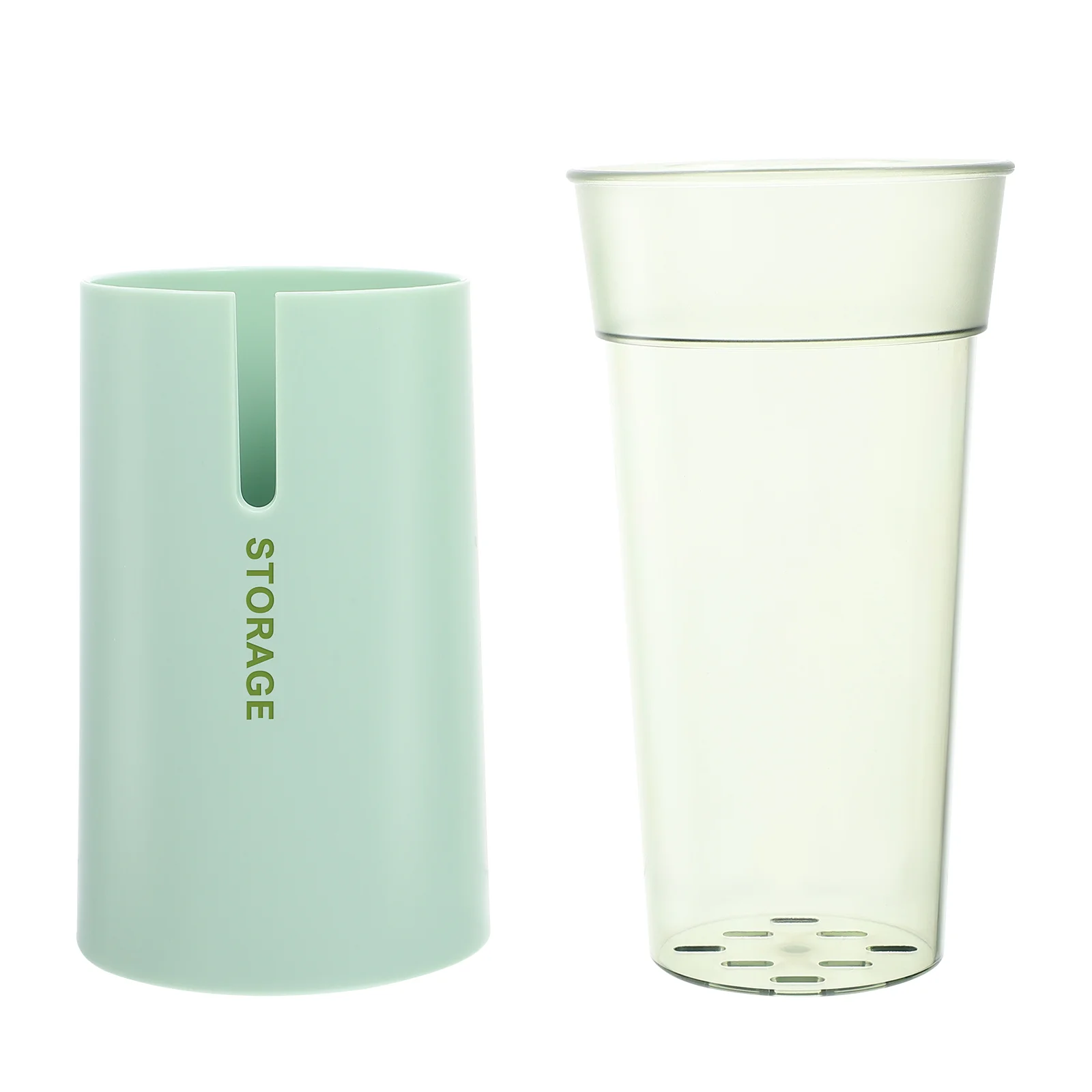 

Double-layer Chopstick Canister Desktop Spoon Container Plastic Fork Container