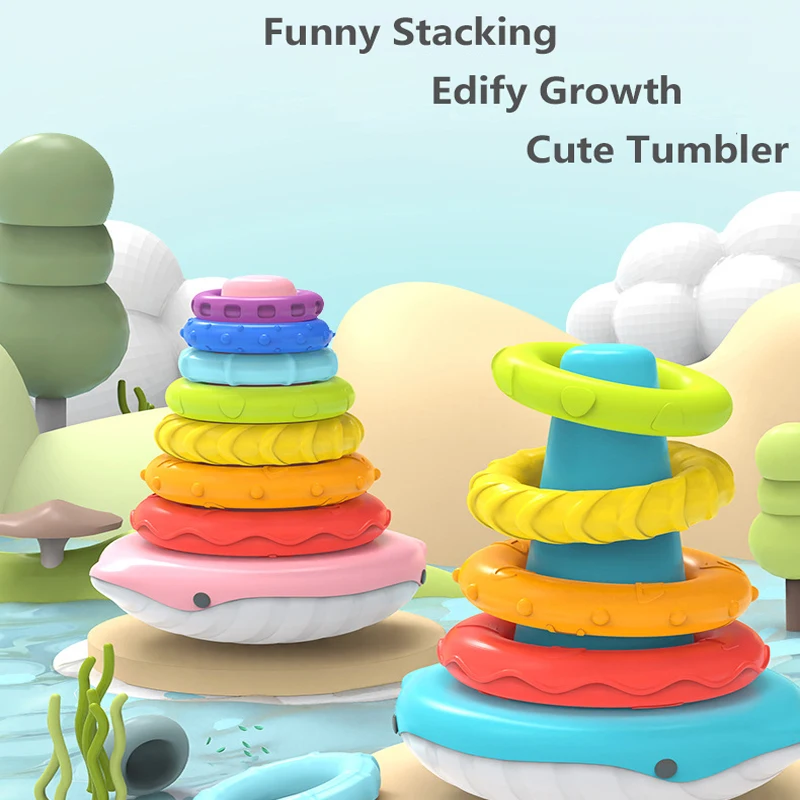 

Hot Sale Baby Folding Joy 6-12 Months Baby Rainbow Tower Ferrule Preschool Children 0-1 Year Old Early Education Puzzle Toy