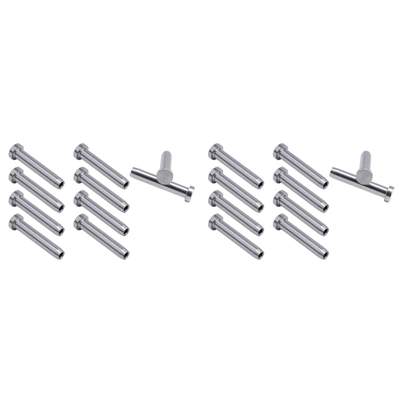 

20Pcs Stainless Steel Stemball Swage Stud Dead Ends Threaded Stud With Cable Tensioner For 1/8Inch Cable Railing Kit