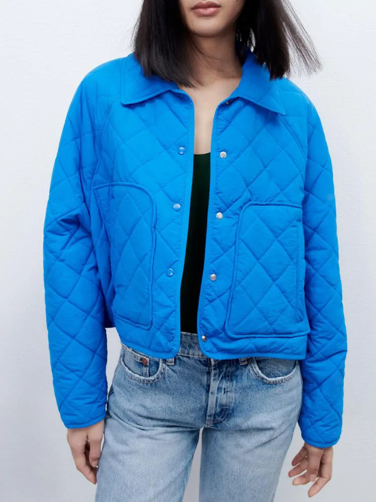 Женская хлопковая куртка на пуговицах универсальная свободная повседневная в