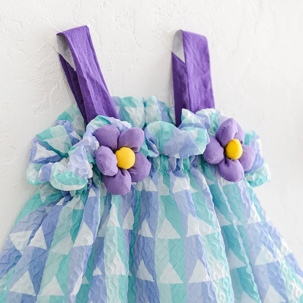 2022 Summer New Baby Sleeveless Bodysuit Infant Girl Clothes Loose Toddler Jumpsuit Casual Flower Princess Clothes 0-24M