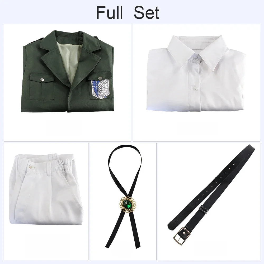 Аниме AOT Косплей Костюм Леви Shingek No Kyojin Scouting Legion Солдат Пальто Тренч Униформа