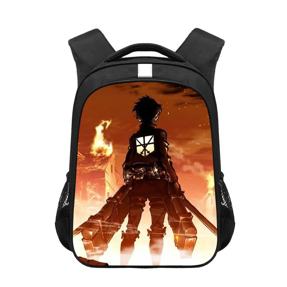 

Anime Attack on Titan Student Backpack Oxford Cloth Printed Breathable Wear Resistance Reflective Strip School Bag