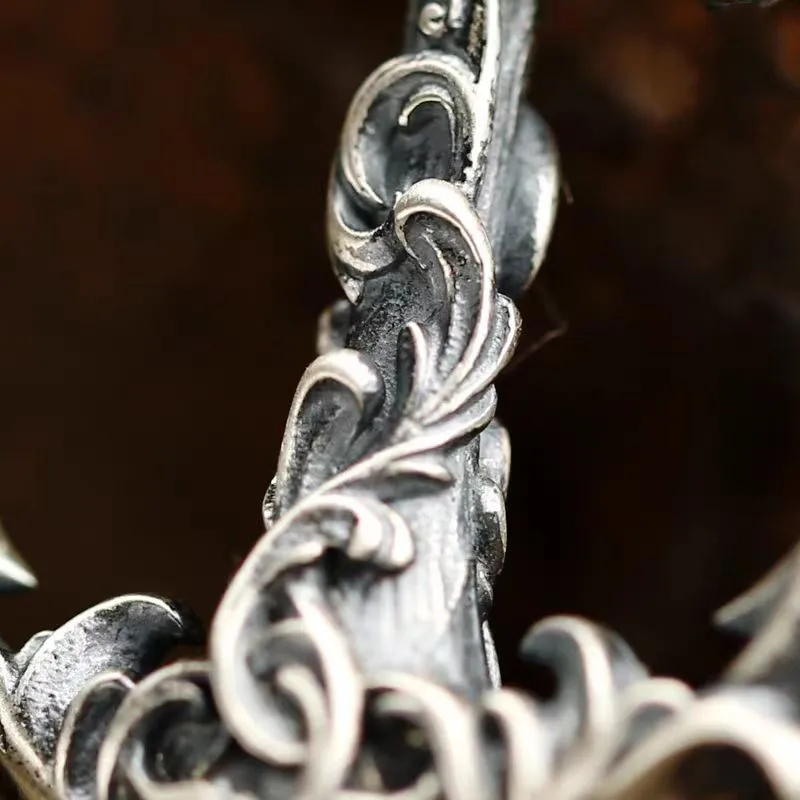 Креативный дизайн Ретро Тан Трава Узор Якорь Подвеска Ожерелье Панк Велоспорт