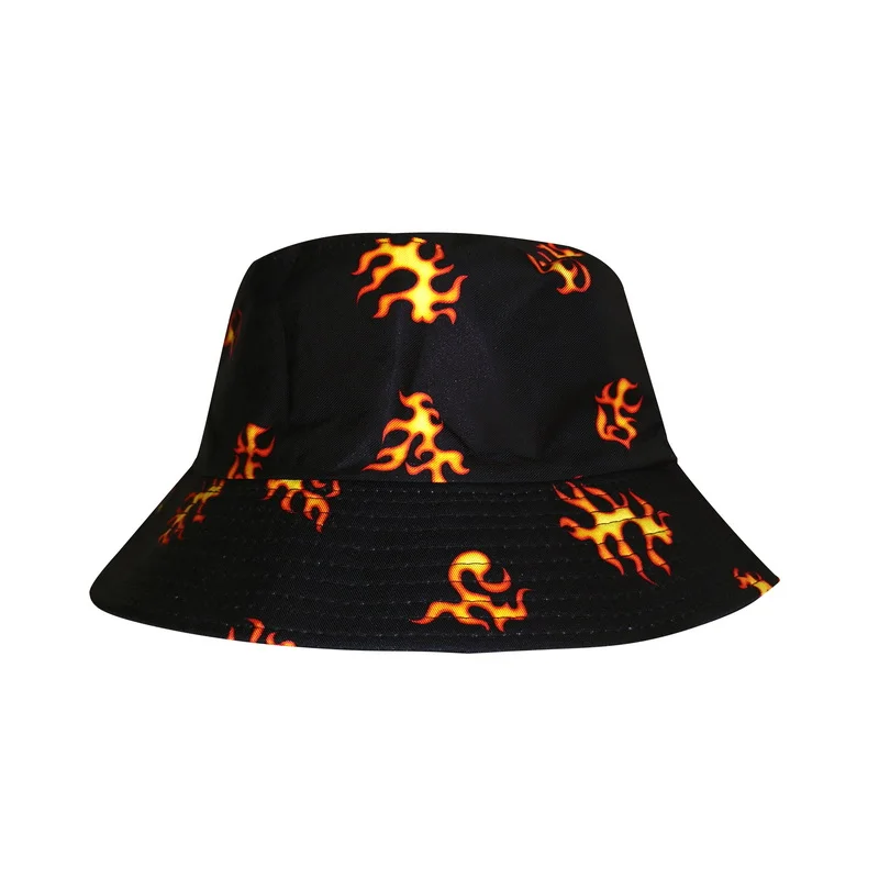 

Bucket Hat for men women Black Flame Caps Gorras para hombres top summer hats straw hat
