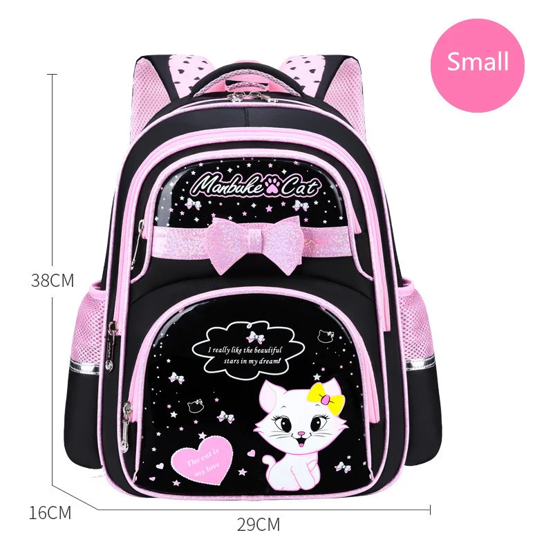 

Милые школьные ранцы для девочек, ортопедический рюкзак в Корейском стиле, черная, розовая сумка для книг, детский школьный рюкзак