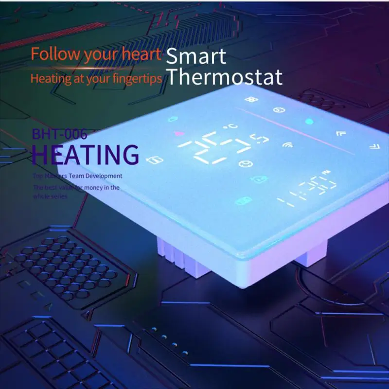 

Термостат для обогрева и охлаждения помещений Alexa, 2 трубы/4 трубы, регулятор температуры для отопления и охлаждения, 24 В переменного тока, 95-240 В переменного тока