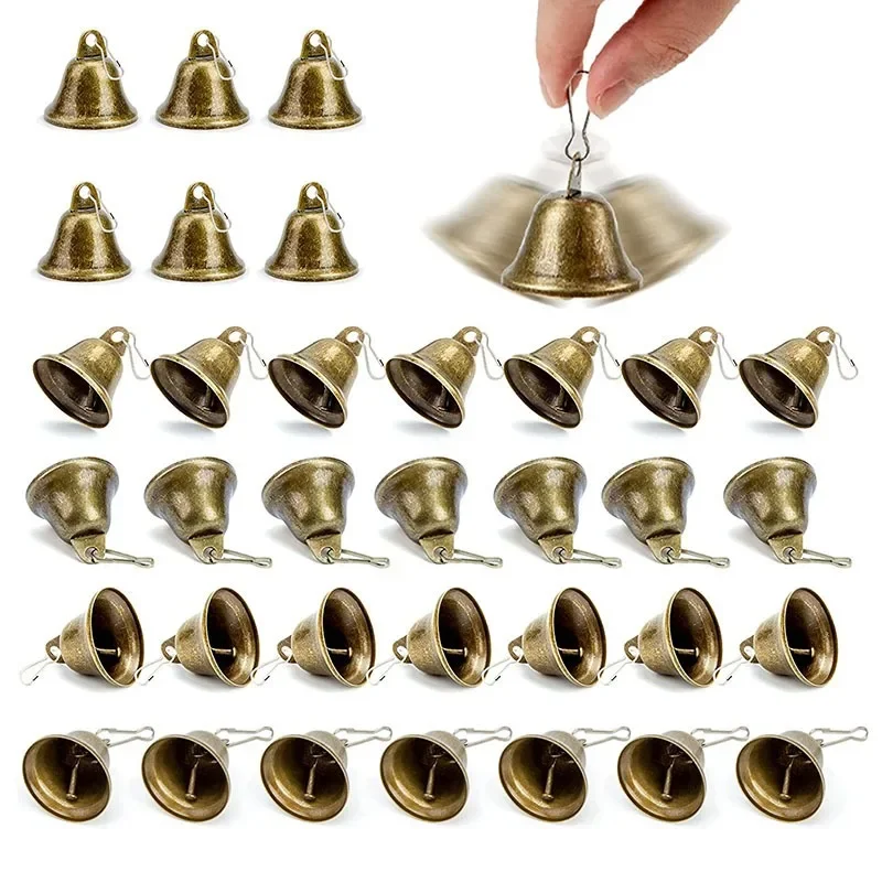 30 шт. металлические винтажные колокольчики 38 мм с пружинным крючком для