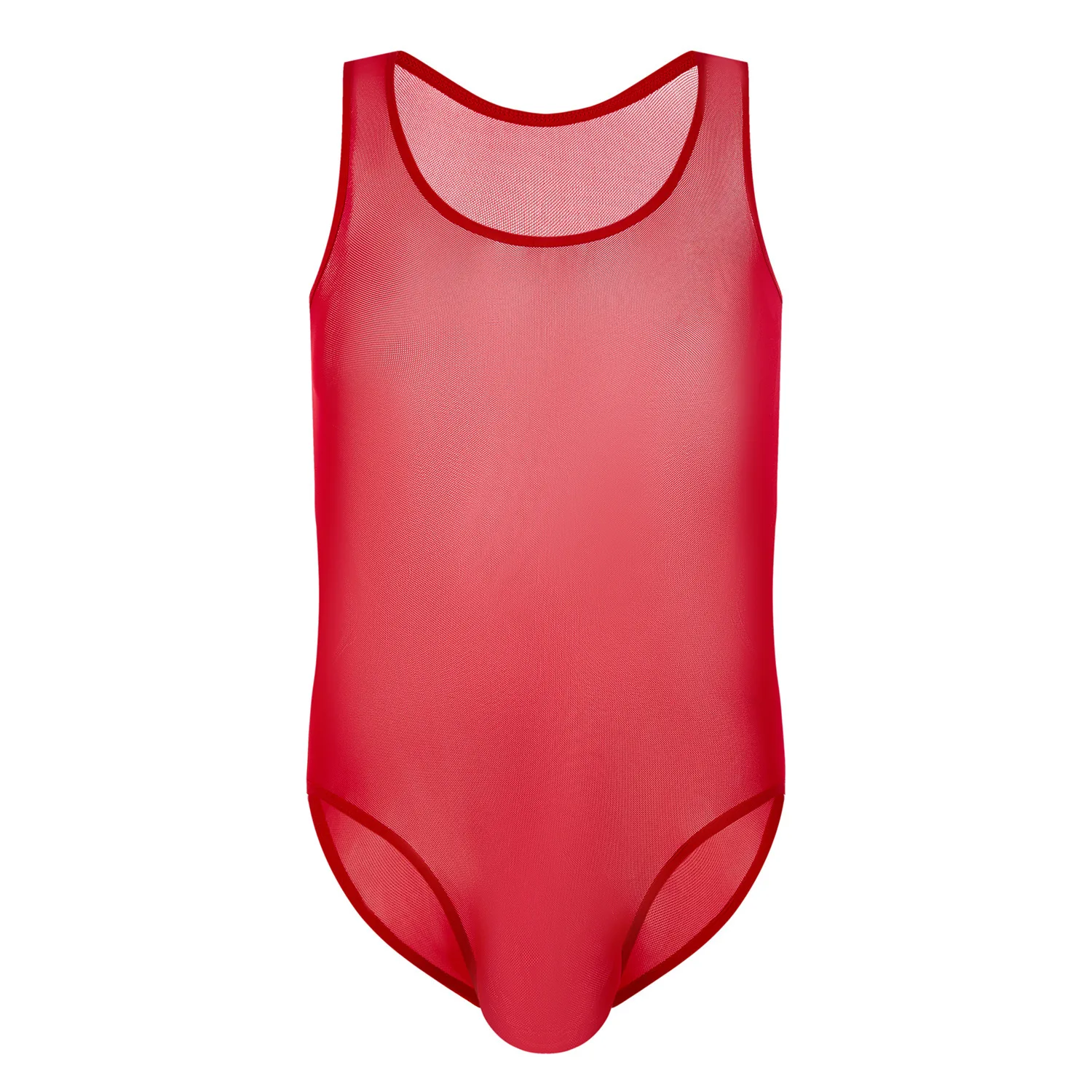 Мужской боди-корсет из эластичной ткани Leotard Ice Silk Transparent Breathable Body Gay One Piece Singlet Struggles on.