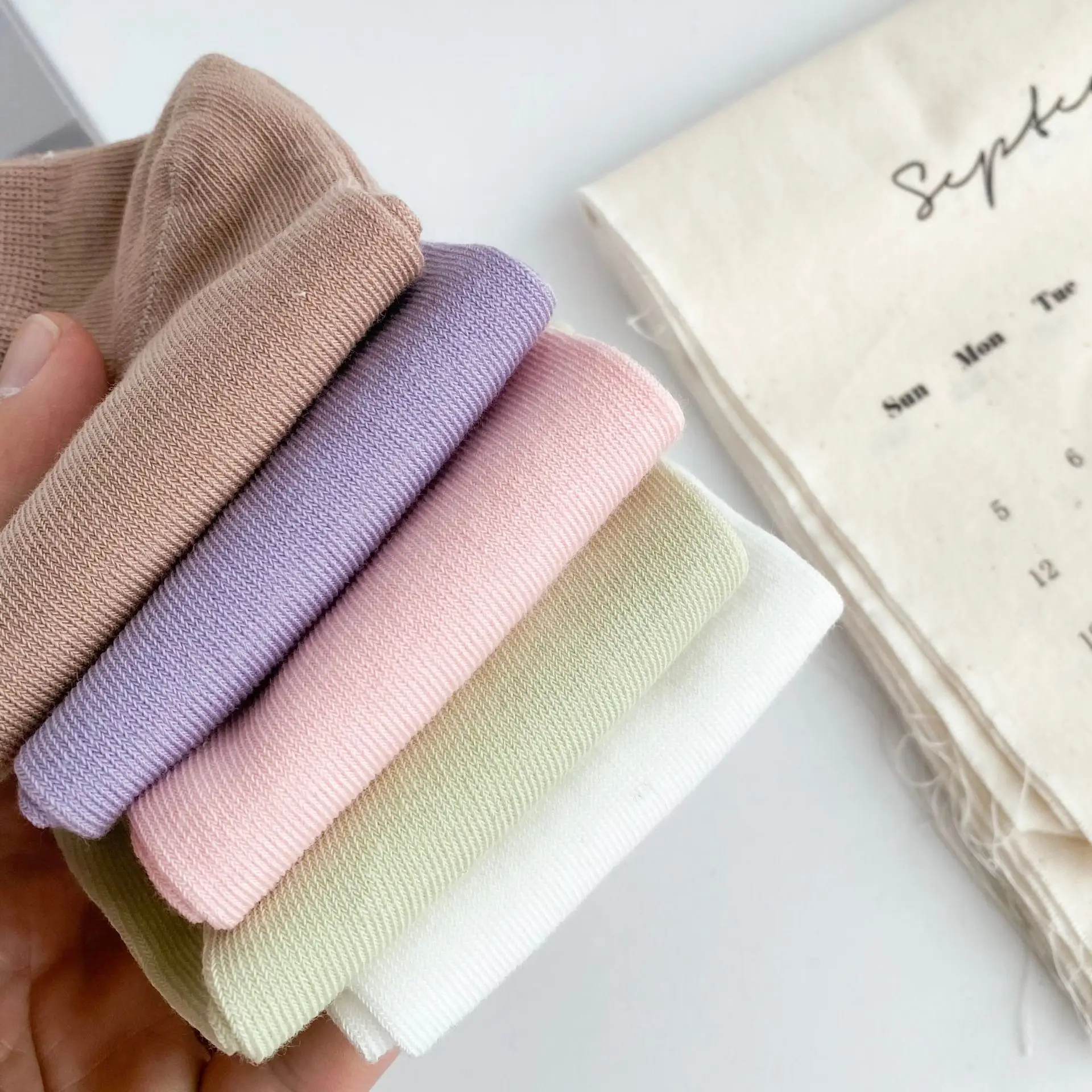 Simple Casual Women's Solid Color Boat Socks Black White Pink Thin Summer Socks Short Tube Low Top Sports Girls Socks