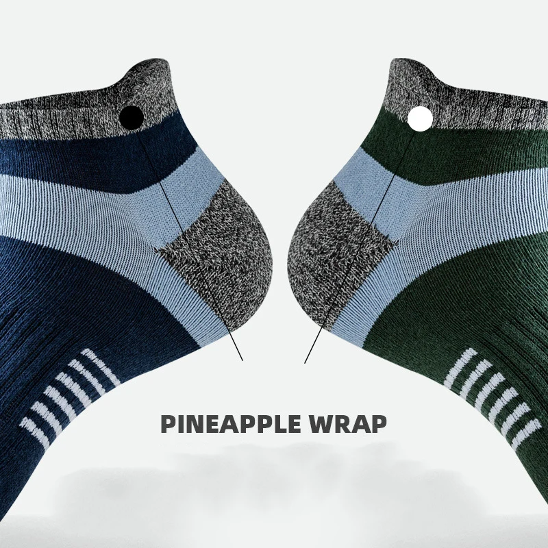 Sports Socks Sports Socks Men's Sock Shock Absorbing Terry Cotton Sweat Absorbing Running Breathable Mesh Basketball Towel Socks