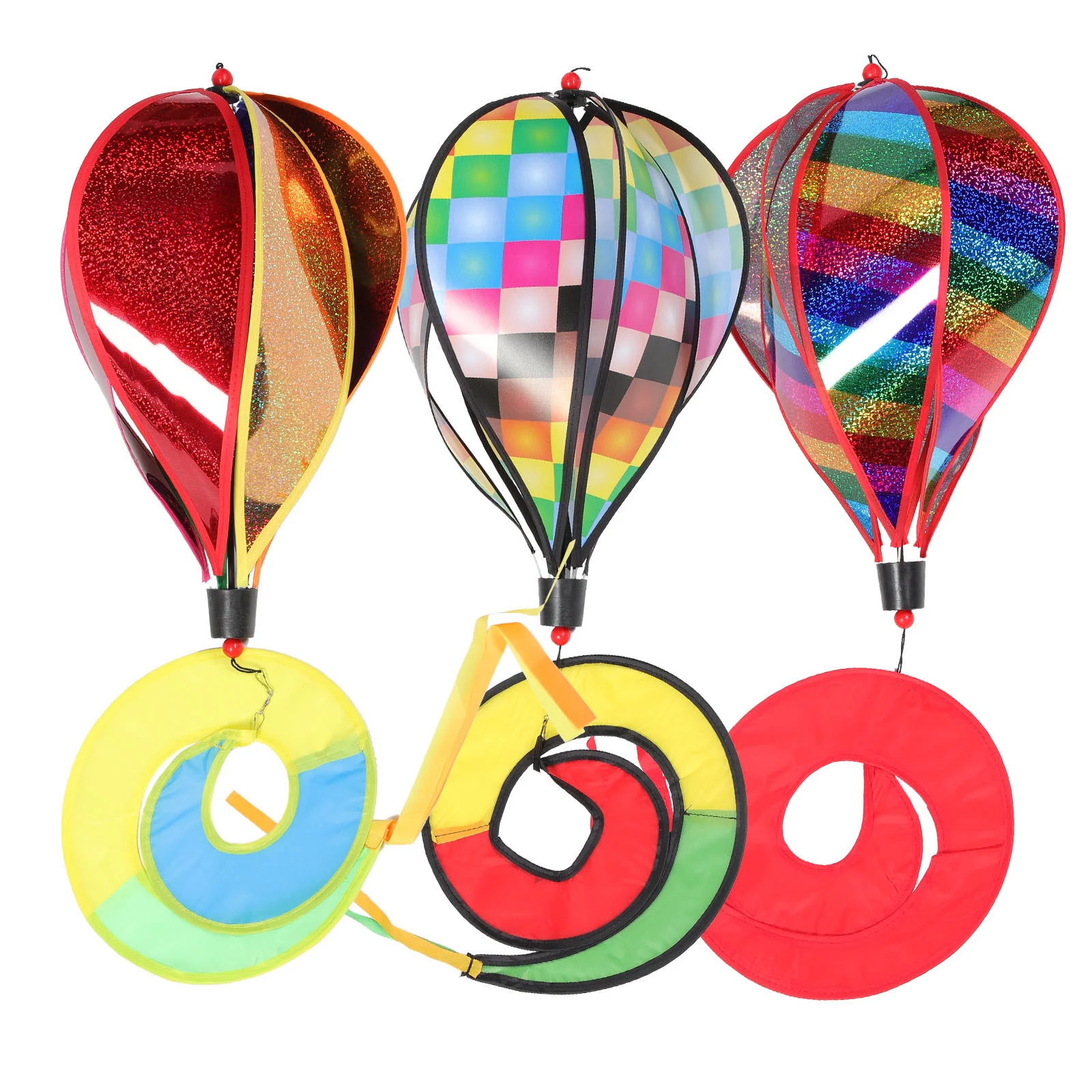 

Hot Air Balloon Wind Spinners Balloons Hanging Decor Outdoor Windmill Ornaments