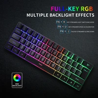 Mini Keyboard Game Keys Wireless keyboard Bluetooth 2 4Ghz Dual Mode Membrane Keyboards RGB Gaming Keyboard gk61
