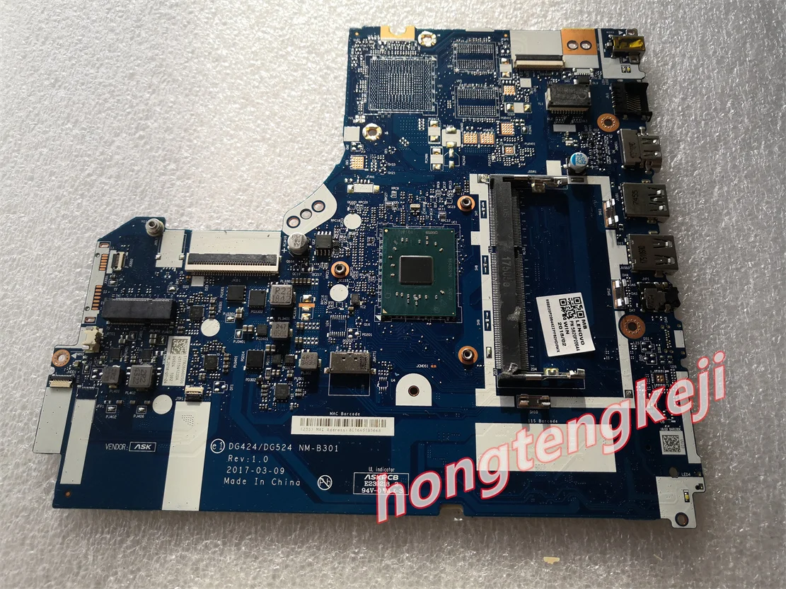 

Used NM-B301 For Lenovo IDeapad 320-15IAP Laptop Motherboard 5B20P20644 DG424 DG524 N3350 CPU