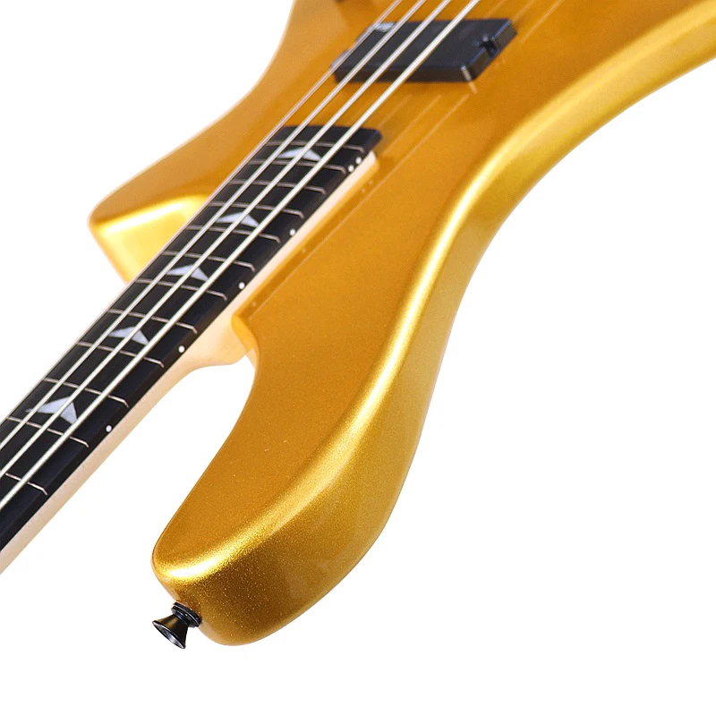 4-струнная бас-гитара 43 дюйма синяя массивная с корпусом из липы гриф Канады и