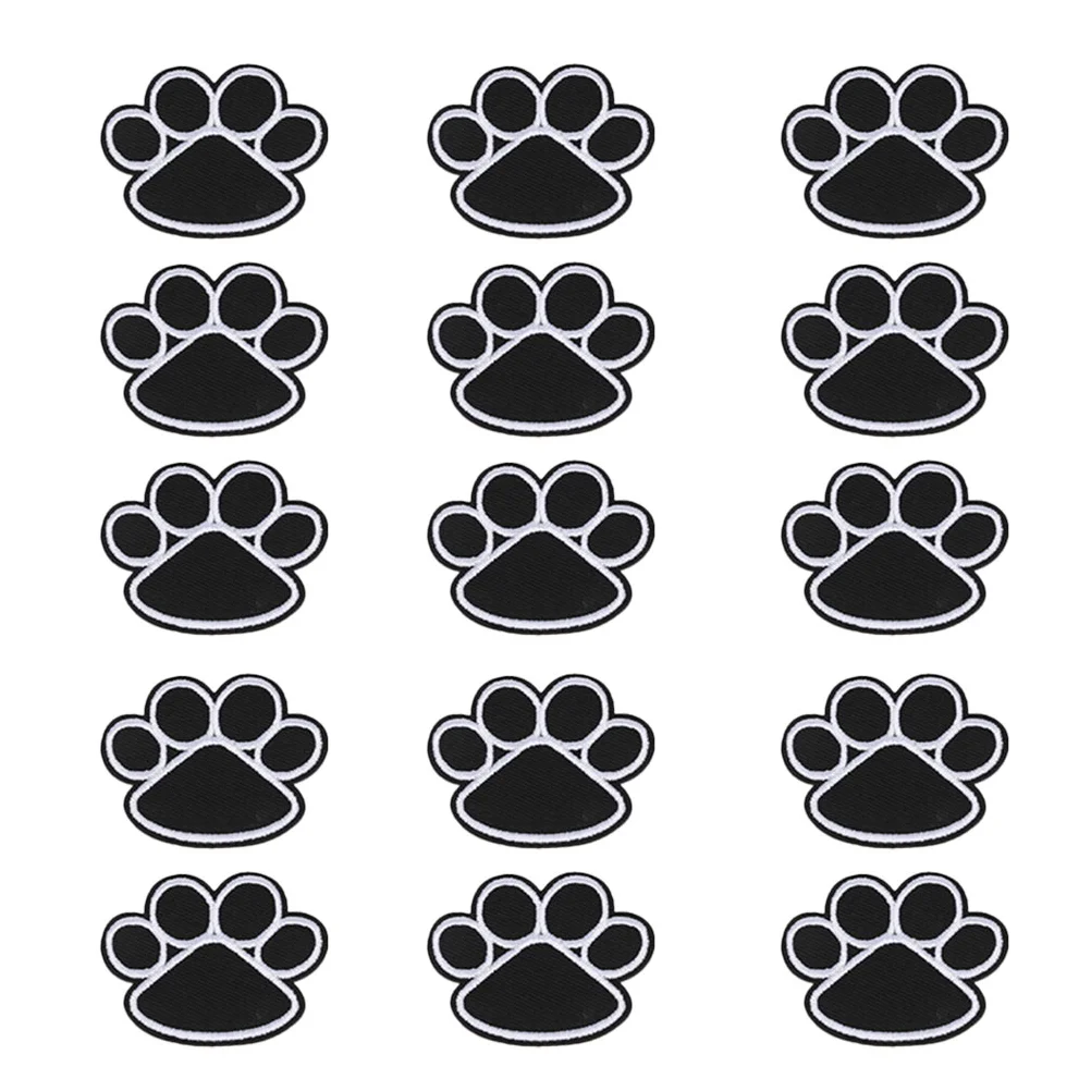 

15Pcs Applique Sew On Dog Paw Sew On Dog Paw Embroidered Applique Funny Badge Cat Paw Embroidered Patch