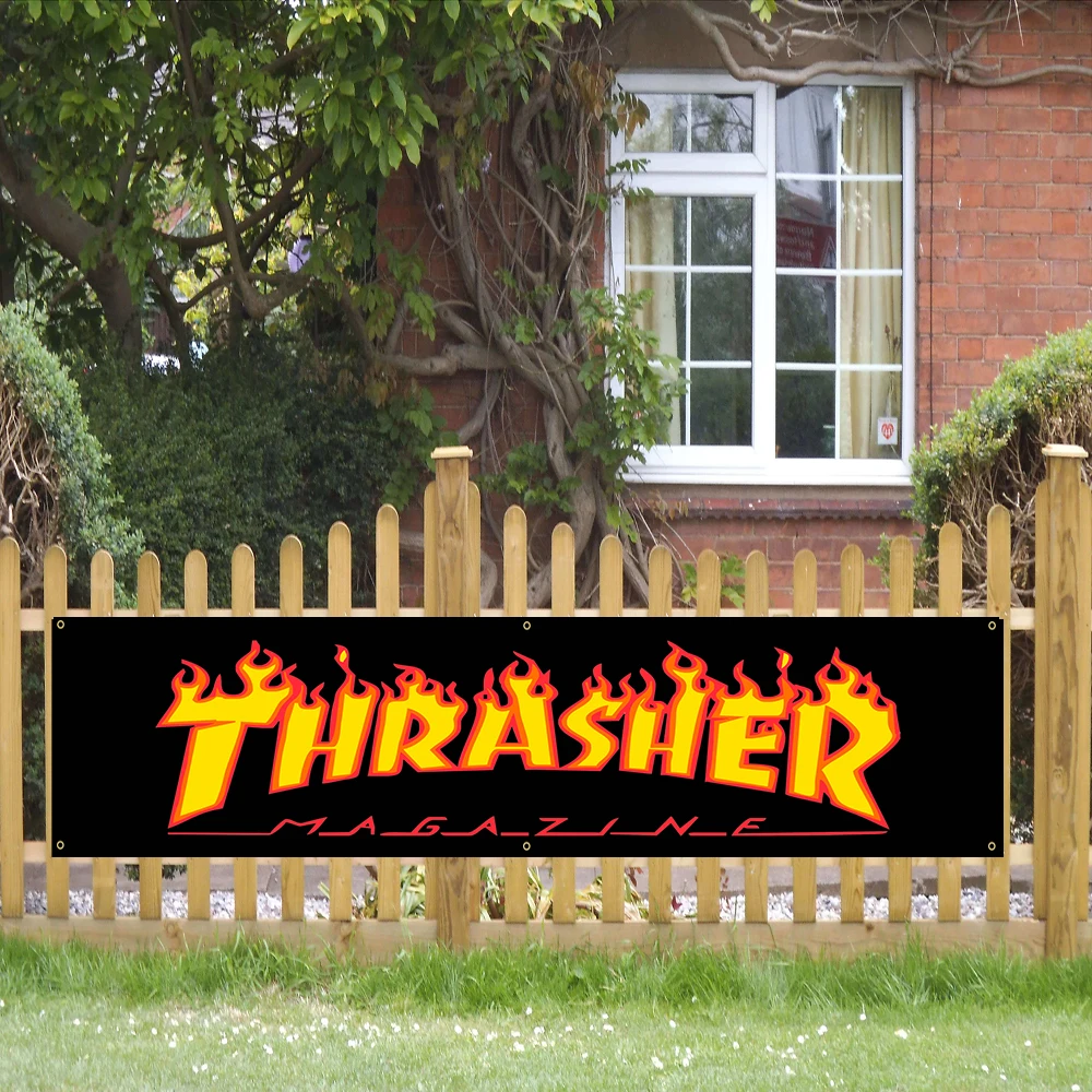 ZXBanner 60*240 полиэстер печатный баннер для гаража или наружного украшения флаг