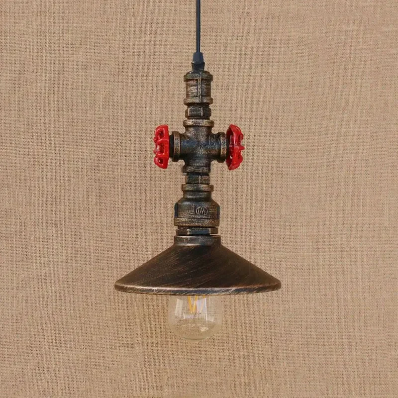 Лофт Винтаж Ретро Лампы Водопровод Люстра Железный Бар для Ресторанной