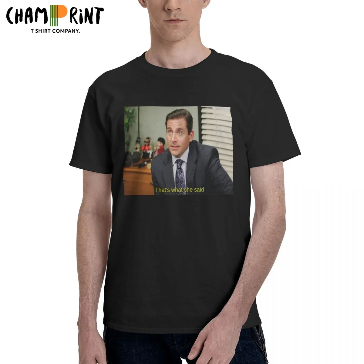 

The Office That's What She's Said Men T Shirt Cool Tees Short Sleeve Round Neck T-Shirt Cotton Gift Idea Tops