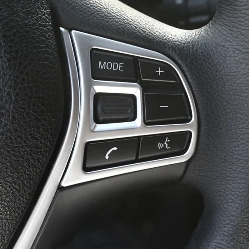 BMW serie 3/4 F30 F31 F32 F34 F36 accesorios interiores botones del volante del coche pegatinas decorativas para cubierta de Marco