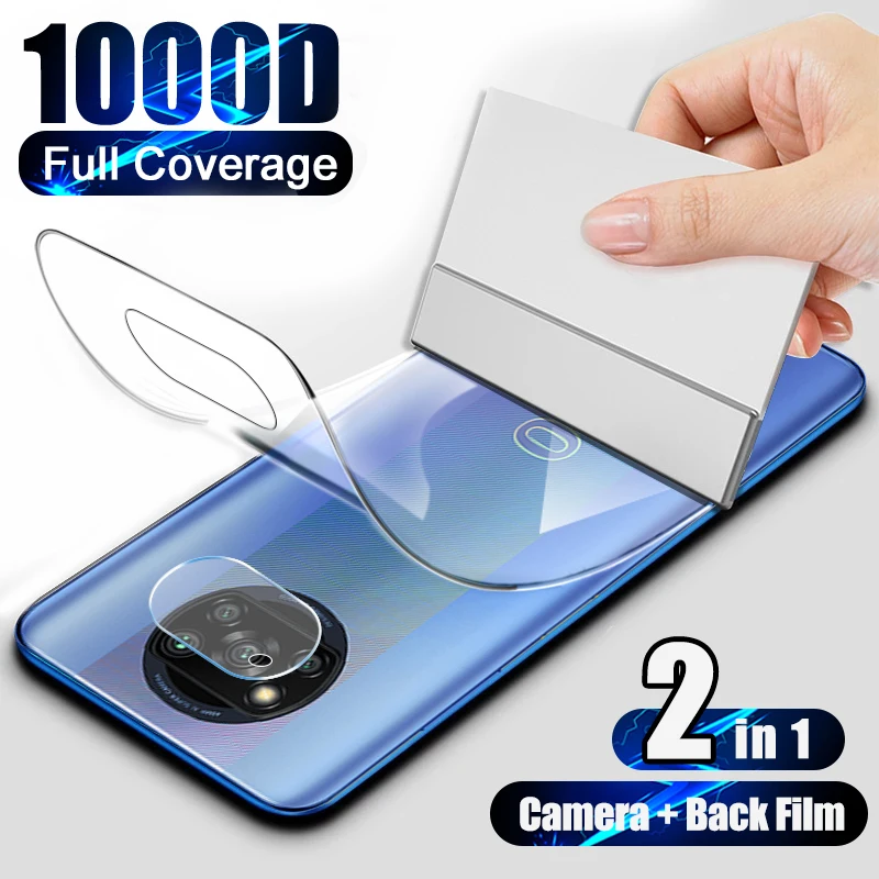 

Full Cover Back Hydrogel Film For Poco M3 F1 F3 X3 Pro GT Screen Protector For Xiaomi Poco X3 NFC Camera Lens Protective glass