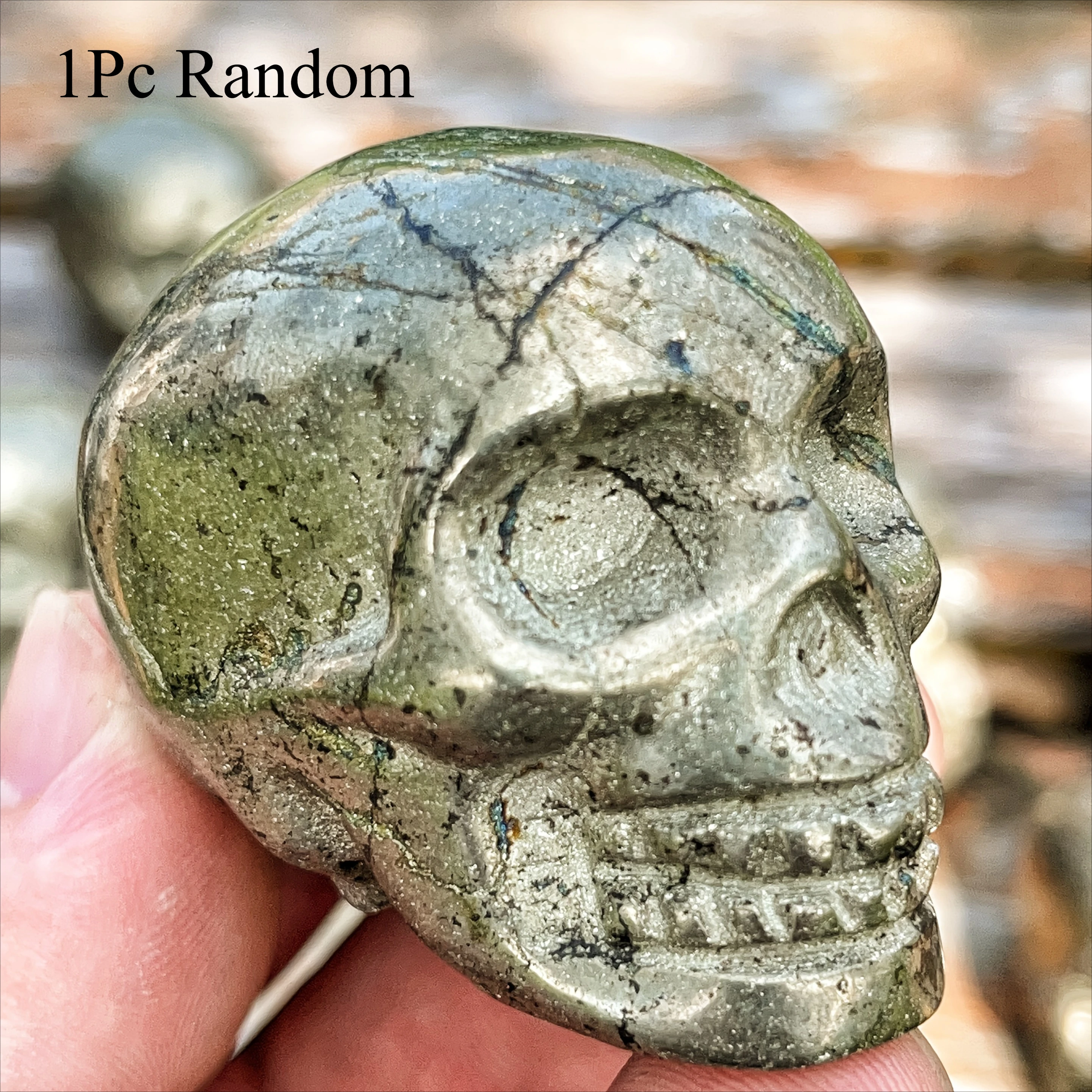 

Декоративный элемент из пирита череп