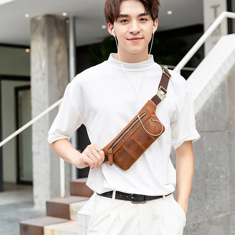 Compact Sling Bag Minimalist Chest Shoulder Backpack Crossbody Bag for Men Everyday Carry Bag for Travel Work Gym Sport