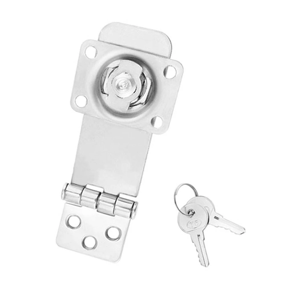

Stainless Steel Boat Locking Hasp Hatch Latch Fishing Boats Lock with 2 Keys