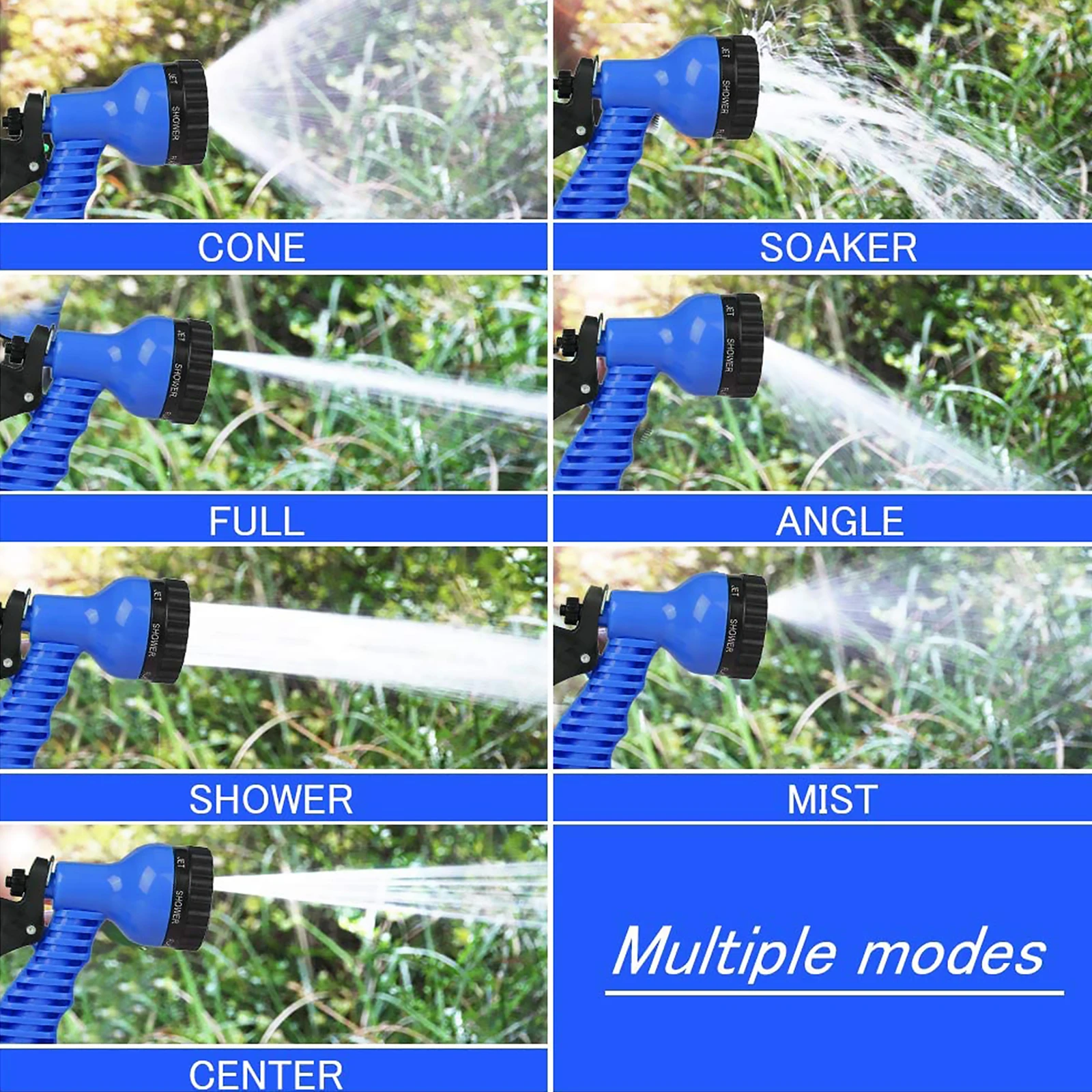

25-200FT Expandable Magic Hose Garden Hose Pipe Water Hose With 7 Spraying Mode Water Gun For Garden WaterIing Car Washing
