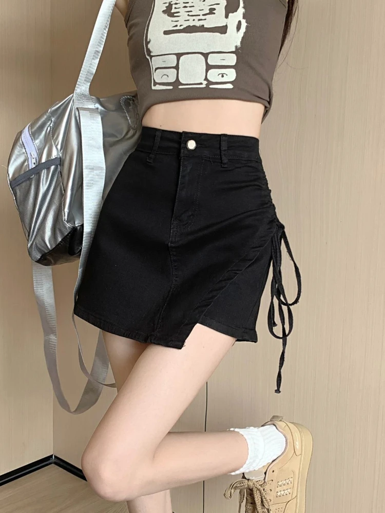 Юбка Женская Асимметричная с завышенной талией на молнии