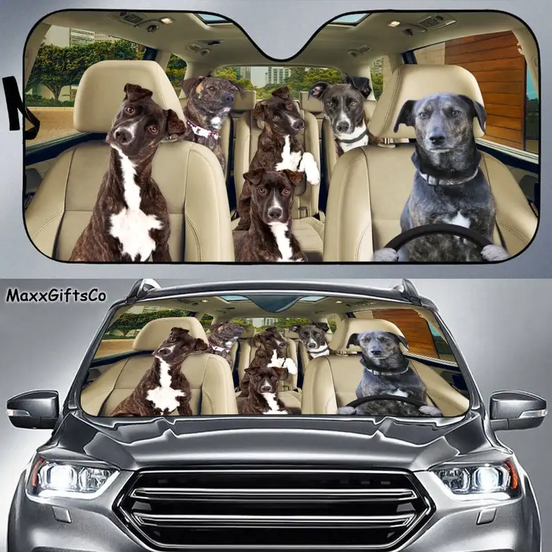 

Mountain Cur Car Sun Shade, Mountain Cur Windshield, Dogs Family Sunshade, Dog Car Accessories, Car Decoration, Gift For Dad, Mo