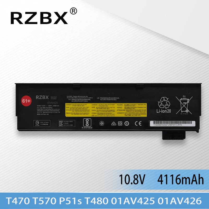 

RZBX Laptop Battery for Lenovo ThinkPad TP00088A A285 01AV422 01AV424 01AV425 01AV426 01AV427 01AV428 01AV492 SB10K97578/97581