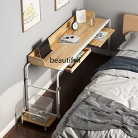 yj bedroom lazy desktop computer desk movable lifting with drawer wall narrow bed table