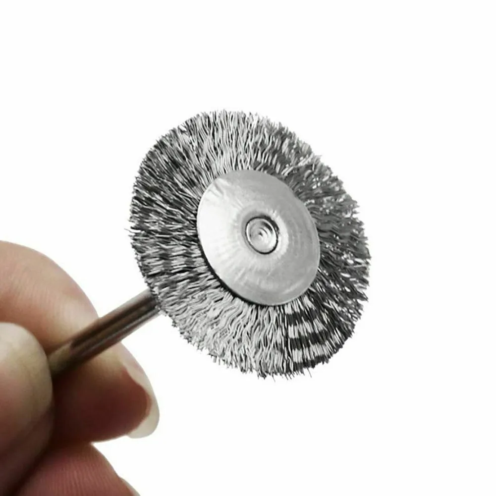

50pc Stainless Steel Wire Brush Rotary Tool Die Grinder Removal Wheel Brush Head For Metal Cleaning Rust Removel
